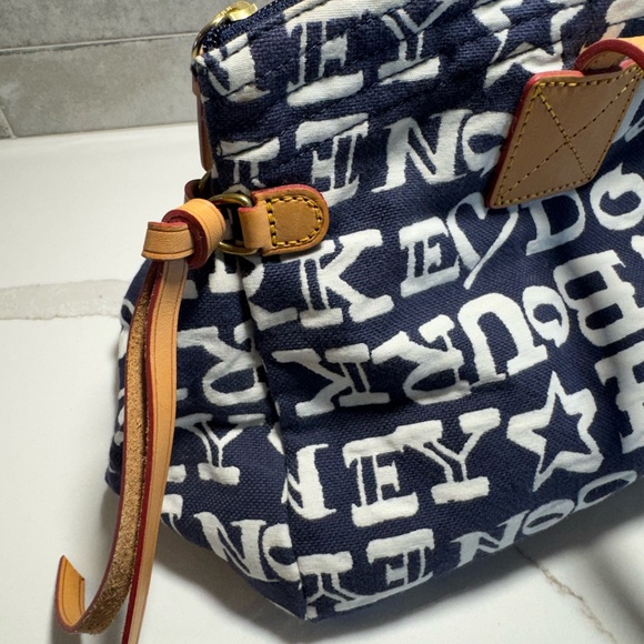 Dooney & Bourke Duffel Travel Bag, Signature Monogram Blue and White - Picture 5 of 10